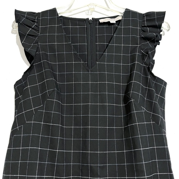 NWT LOFT Black Checkered Classic Shift Dress - Picture 5 of 10